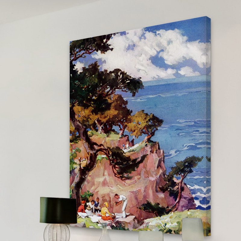 " Oceanside Picnic " by Curtis Publishing, 36" H x 24" W