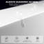 Baignoire de trempage autoportante de luxe 63 po, blanc mat, surface solide, pierre reconstituée, trop-plein et bonde escamotable, baignoire non jaunissante en résine de surface, avec une chaleur chaude,