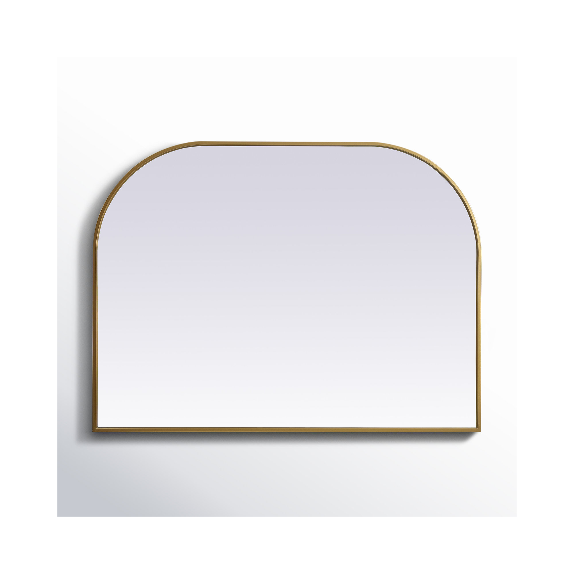 Sabine Metal Wide Arch Wall Mirror, Brass, 30" x 40"