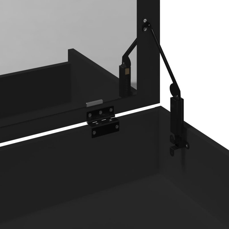 Dressing Table with Mirror, Black