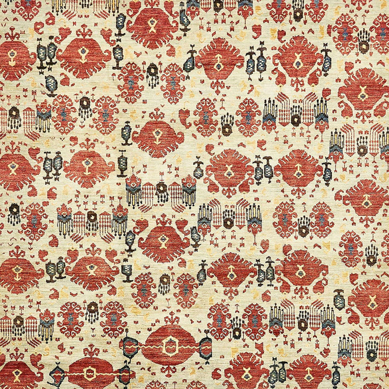 Tapis abstrait moderne 344, Carré 8 pi