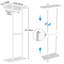76cm H Wall Mounted Bath Towel Rail, Vertical Towel Rack, Bathroom Towel Holder for Bath Towel Storage-1498519815