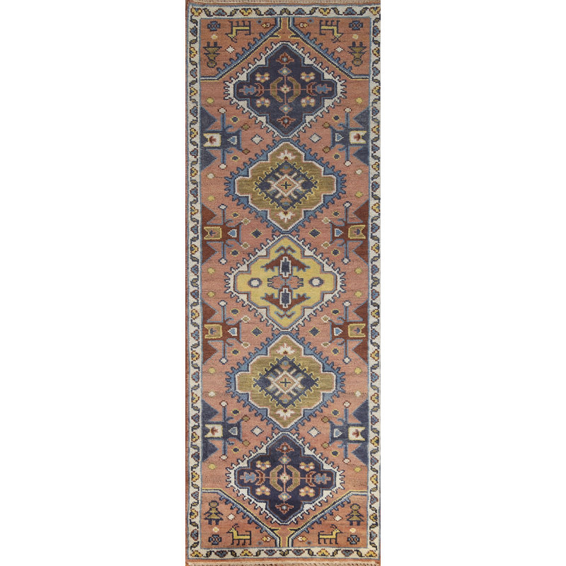 Tapis de couloir géométrique Heriz Serapi 3X8
