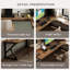 Bureau brun en bois massif en forme de L-108678449-108678452