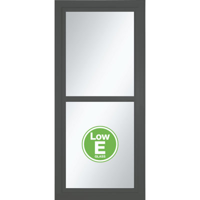 80 Series Split Fullview Low-E Glass Storm Door with Retractable Screen (handle sold separately)