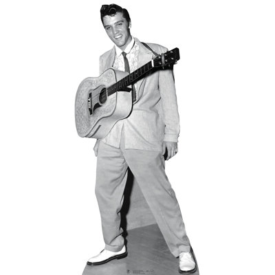 Accroche en carton elvis avec guitare autour du cou