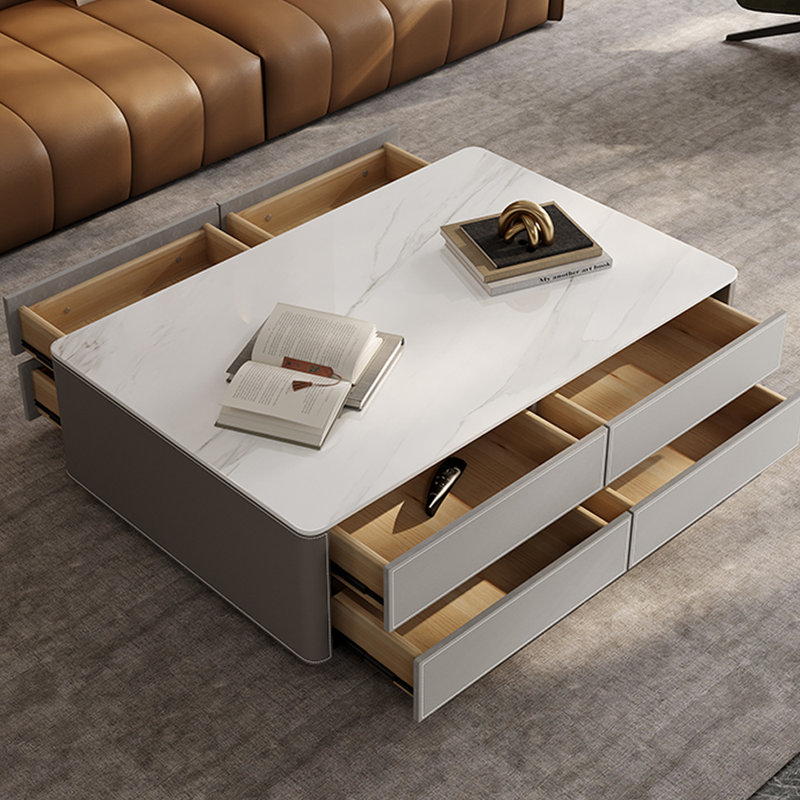 Table basse de luxe moderne et minimaliste, H 17,72 po x L 51,18 po x l 27,56 po
