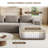 105" Corduroy Cloud Sectional Couch, Upholstered Boneless L-Shape Modular Sectional Sofa For Living Room Bedroom, Free Combination Deep Seat Sofa, High Density Sponge, No Assembly Required, Left Facing Chaise-1065167622