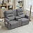 65.7" Modern Manual Reclining Loveseat With Storage Console And Cup Holders-399879669