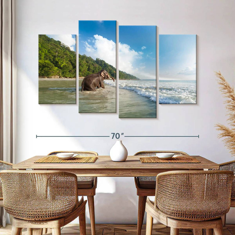 Brampt Havelock Island Elephant, 42" H x 68" W