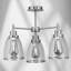 Danyella 3 light Clear Glass Semi Flush Ceiling Light