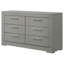 Commode 6 tiroirs grise ultrabrillante-78003266