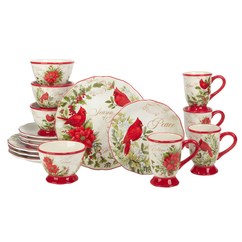 Winter''s Medley 16Pc Dinnerware Set