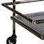 Chariot de service en métal galvanisé - gris et noir, 30,7 x 17,1 x 34,6 po, tablette industrielle galvanisée et 30,7 x 17,1 x 34,6