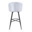 Swivel Upholstered Counter Stool with Metal Frame-2048617278