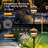 Bronze Solar Powered Integrated LED Metal Pathway Light Pack