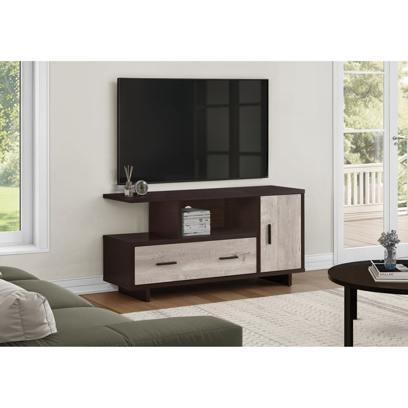 Meuble télé, console, meuble multimédia, armoire de rangement, tiroirs, salon, chambre à coucher, stratifié, contemporain, moderne