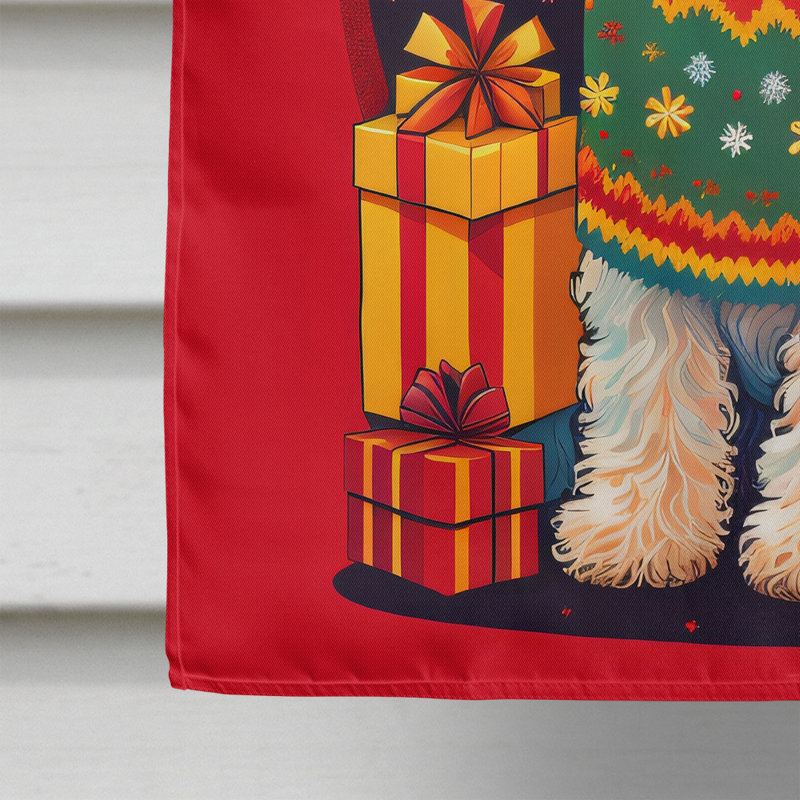 Drapeau de maison de Noël en polyester double face H 40 po x l 28 po