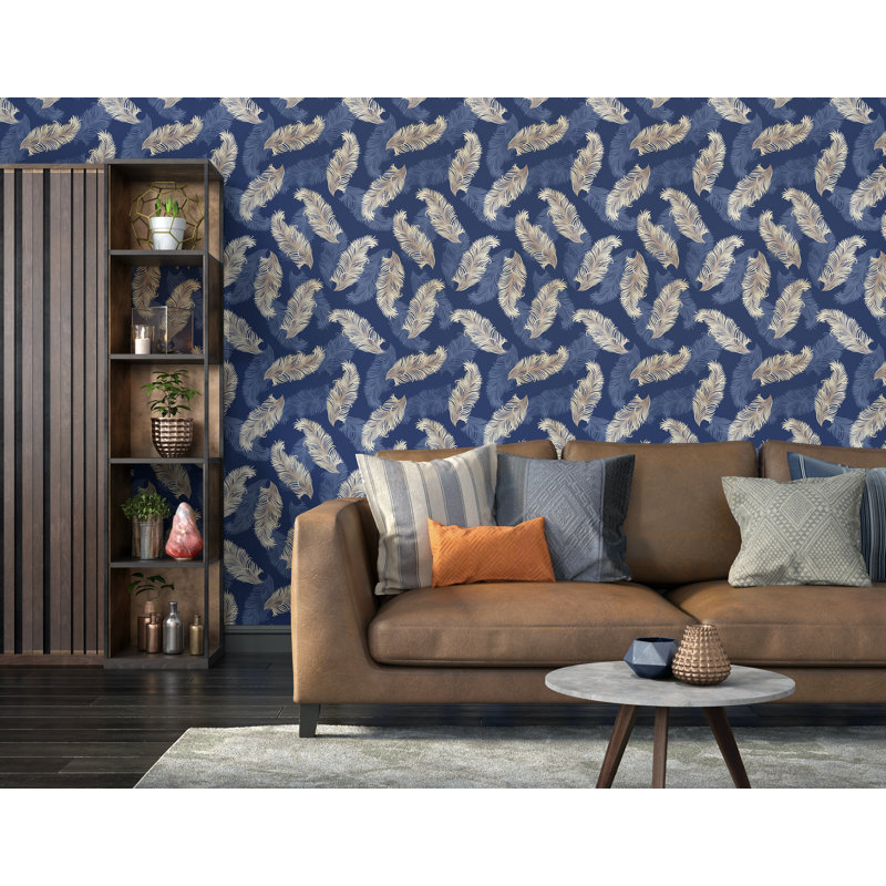 Higuchi 10m x 50cm Matte Wallpaper Roll, Navy Blue