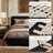 Queen Size Modern Boucle Upholstered Rounded Headboard Platform Bed with Solid Wood Frame-904928018