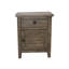 Table de chevet rustique en bois massif avec tiroir et armoire de rangement Laquenda-672663112