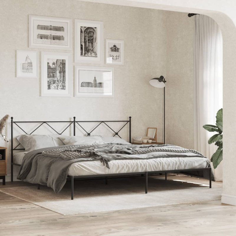 Corrstown Metal Bed, White, Super King (6')