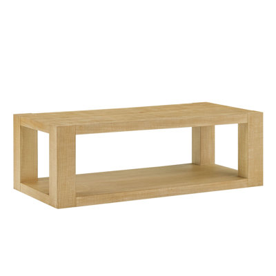 Table basse rectangulaire moderne en bois aggloméré à 2 niveaux de 48 pouces pour salon, couleur moderne