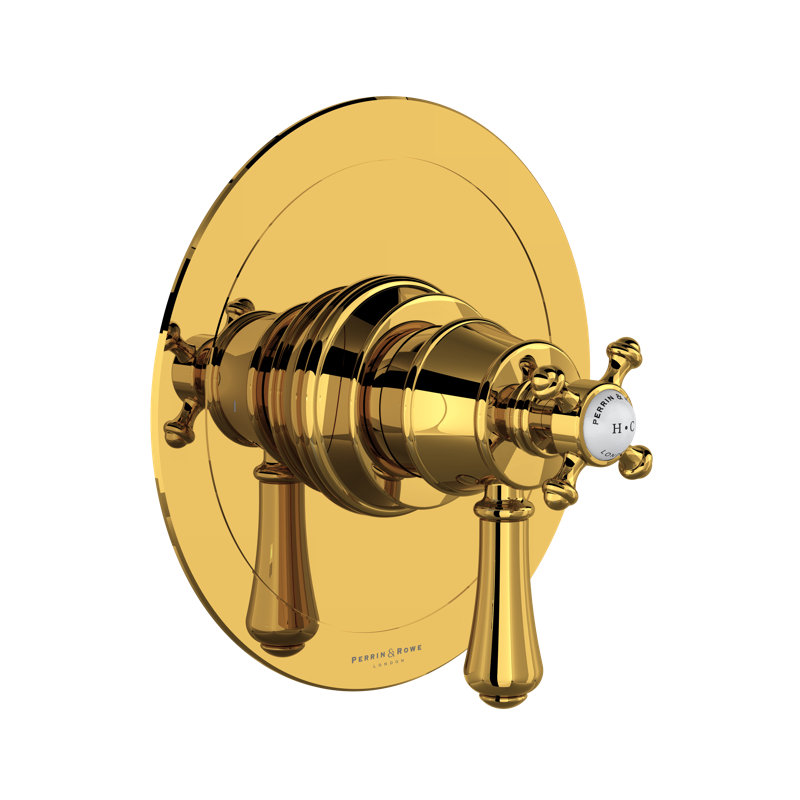 Edwardian Faucet Trim, Unlacquered Brass