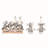  Polyester 5.5 in. Multicolor Christmas Mice with Crate Set of 12