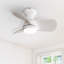 Ventilateur de plafond encastré moderne à 3 pales de 23 po avec télécommande et ensemble d'éclairage inclus-496010845