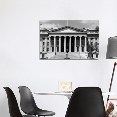 1950s-1960s Front Of The Treasury Building Washington DC USA by Vintage Images - Wrapped Canvas Gallery-Wrapped Canvas Giclée