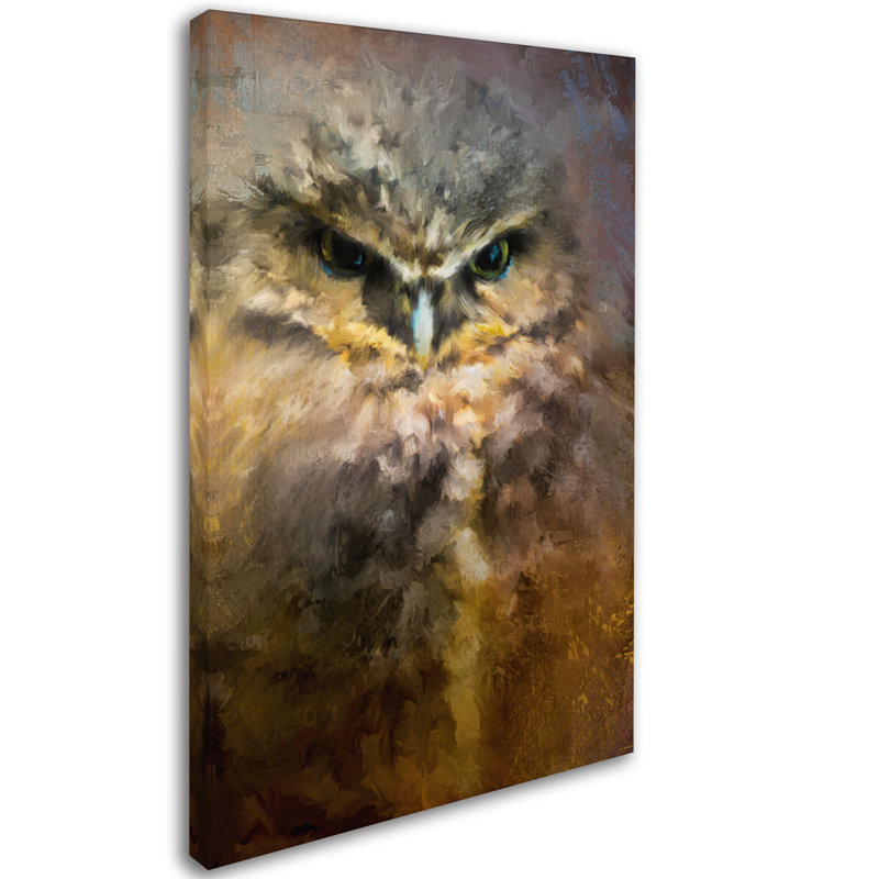 «Burrowing Owl» de Vidur, reproduction sur toile tendue, H 32 po x l 22 po
