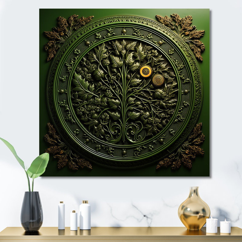 Renaissance Boho Mandala Revival II - Art mural abstrait, H 36 po x l 36 po x P 1,5 po, Toile tendue