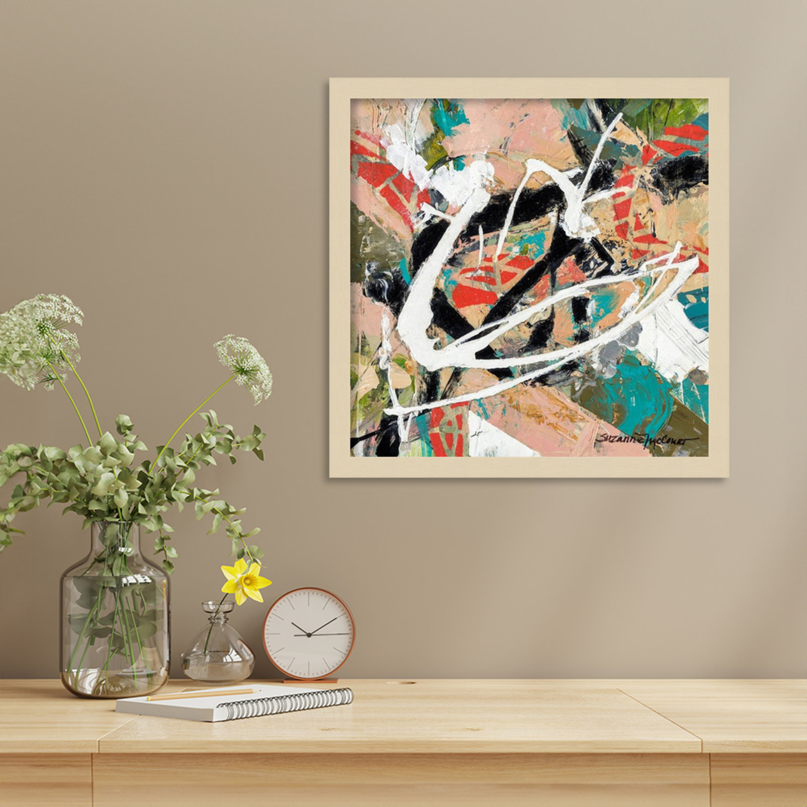 Sutter "Stacked" Print by Suzanne McCourt, 17" H x 17" W, Brown