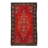 Hand Woven Cotton and Wool Oriental Area Rug