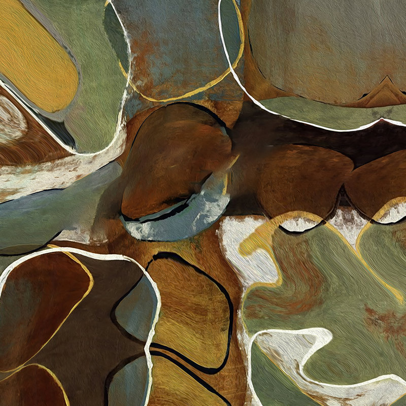 Terre du Milieu V - peinture sur toile tendue, H 8 po x l 8 po