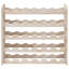 Solid Wood Floor Wine Bottle Rack Brown