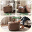 Banc rembourré avec repose-pieds et repose-pieds capitonné en cuir PU pour le salon-107234570