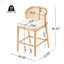 Ensemble de 2 tabourets de comptoir en bois Tatti