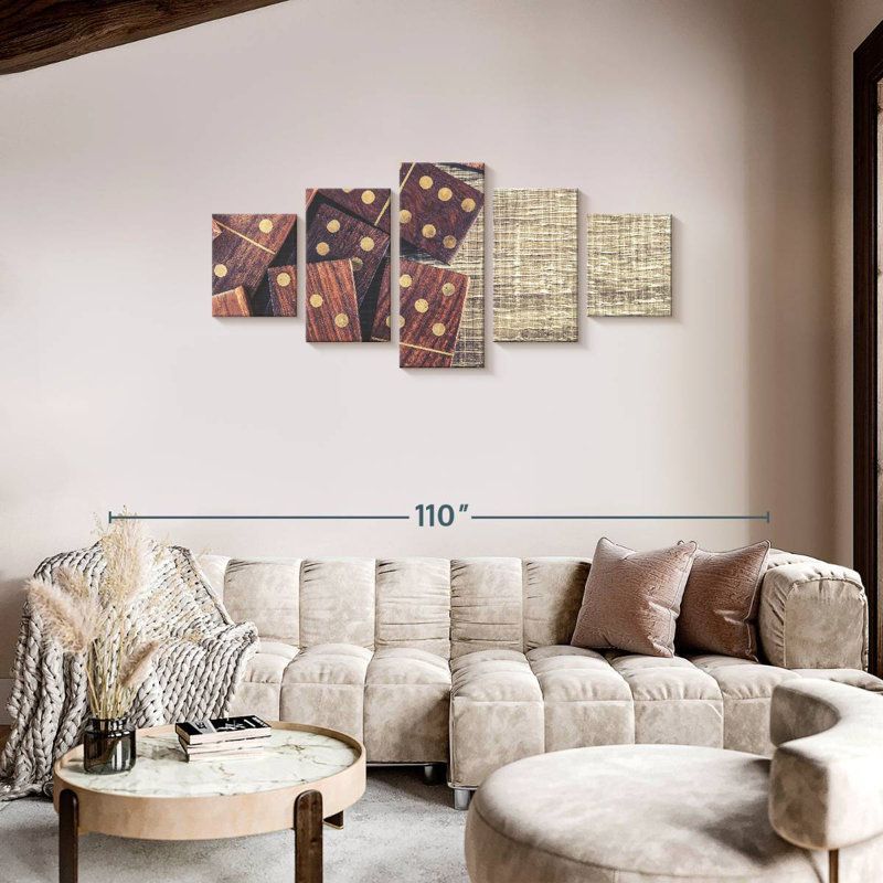 Vintage Dominoes, 34" H x 74" W
