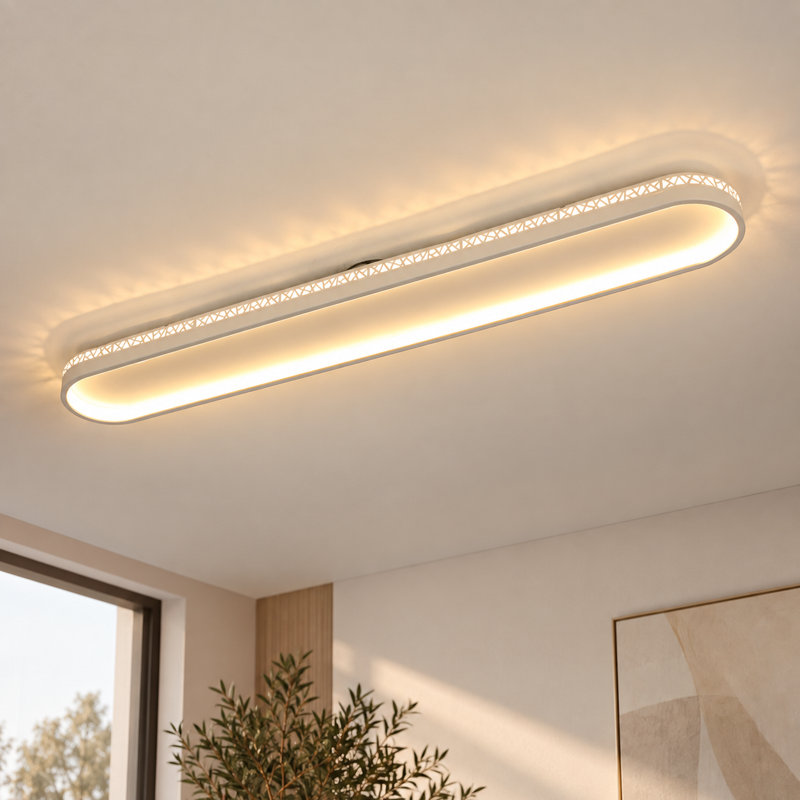 40" Modern LED Flush Mount Ceiling Light with Decorative Ceiling Glow, Dimmable 3 Color Temperatures, Remote & App Control, Night Light, Timer and Memory