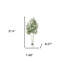 71" Green Artificial Olive Tree In Cylindrical White Cement Pot