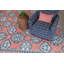 Vintage Glory Hand Hooked Wool Rug in Blue/Faded Red/Cream-84521081