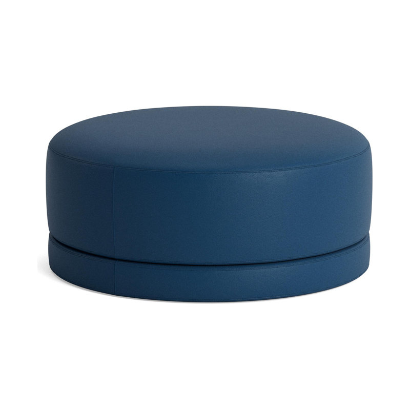 Catalina Ottoman, Leather - Deep Blue