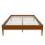 Structure de lit plateforme en bois de bambou sec massif de 15 pouces de hauteur, avec support en lattes de bois en métal, style moderne et minimaliste, aucun sommier requis, assemblage facile-124793705-124793706