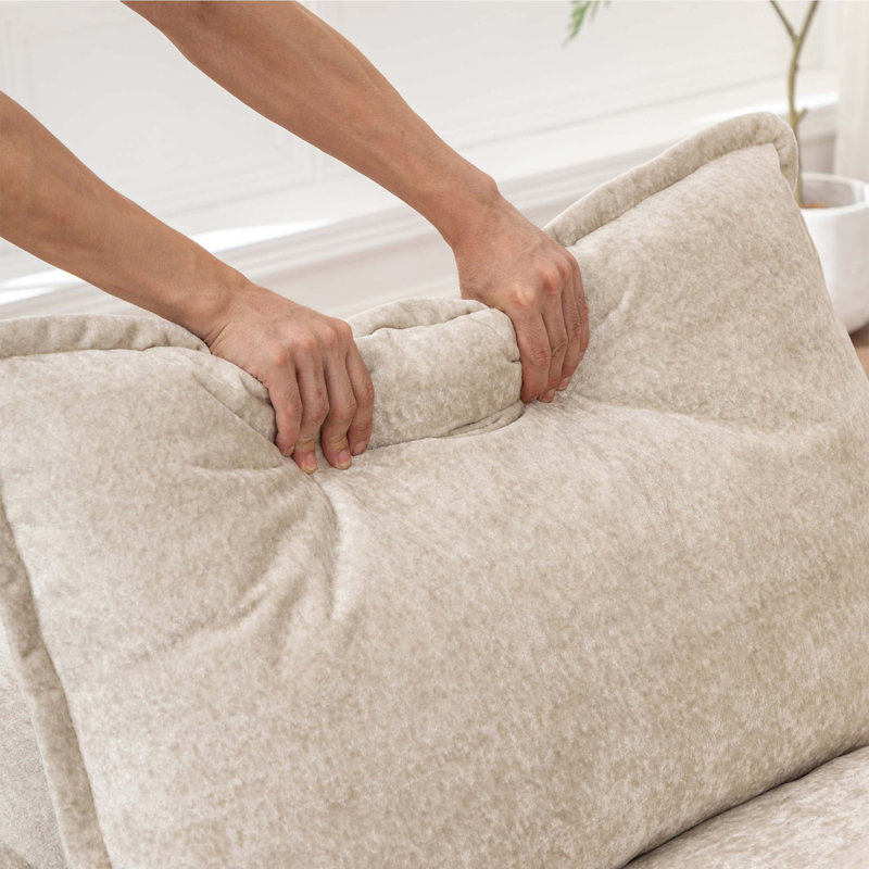 L-Shaped Modular Sofa with Cloud Comfort and No Assembly Required