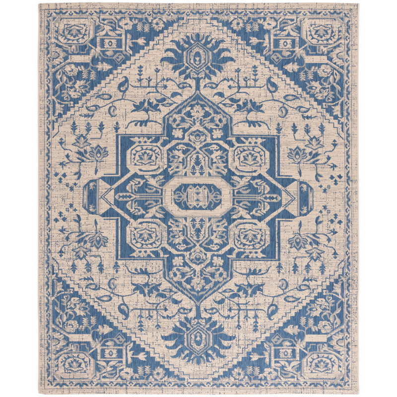 Courtyard Performance Oriental Indoor/Outdoor Area Rug, Rectangle 8' x 10'
