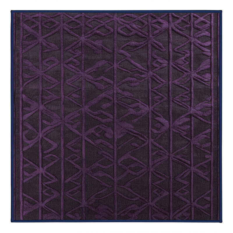 Tapis mauve lavable à la machine, Carré 4 pi