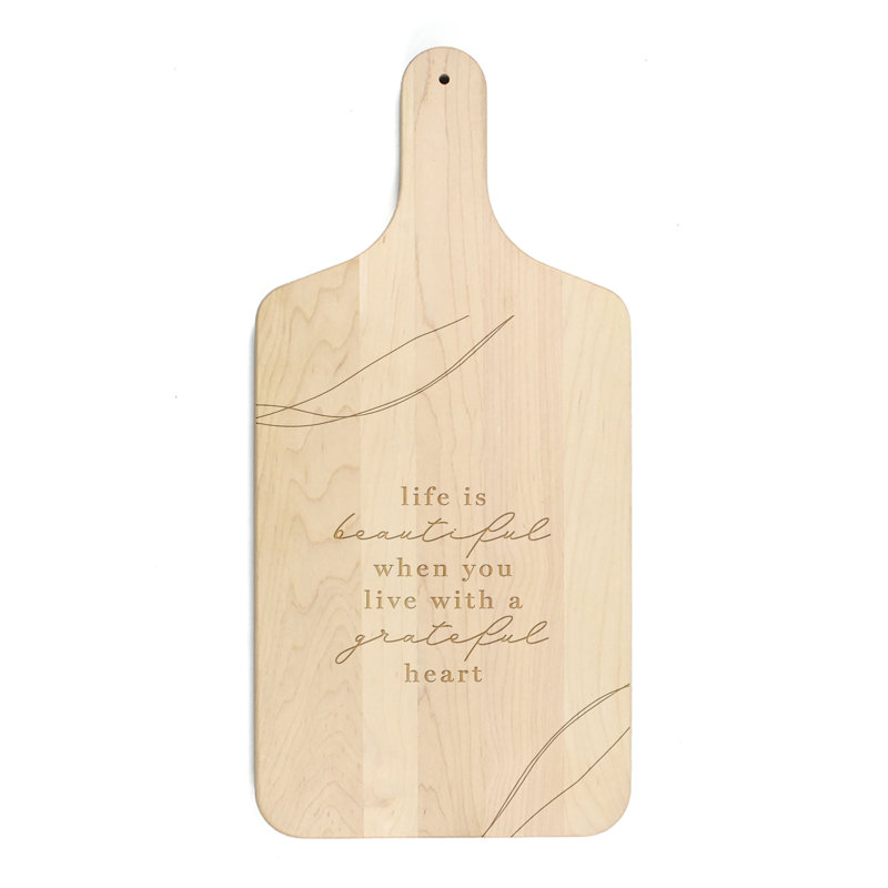 Grateful Heart Boho Paddle Cutting Board