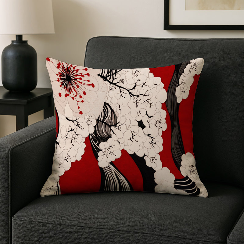 Sakura Indoor And Outdoor Pillow, Square 20"